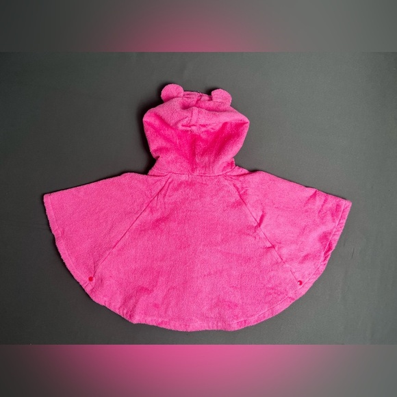 NWT Pink Cotton Towelling Poncho Size 2-3T - Picture 7 of 9